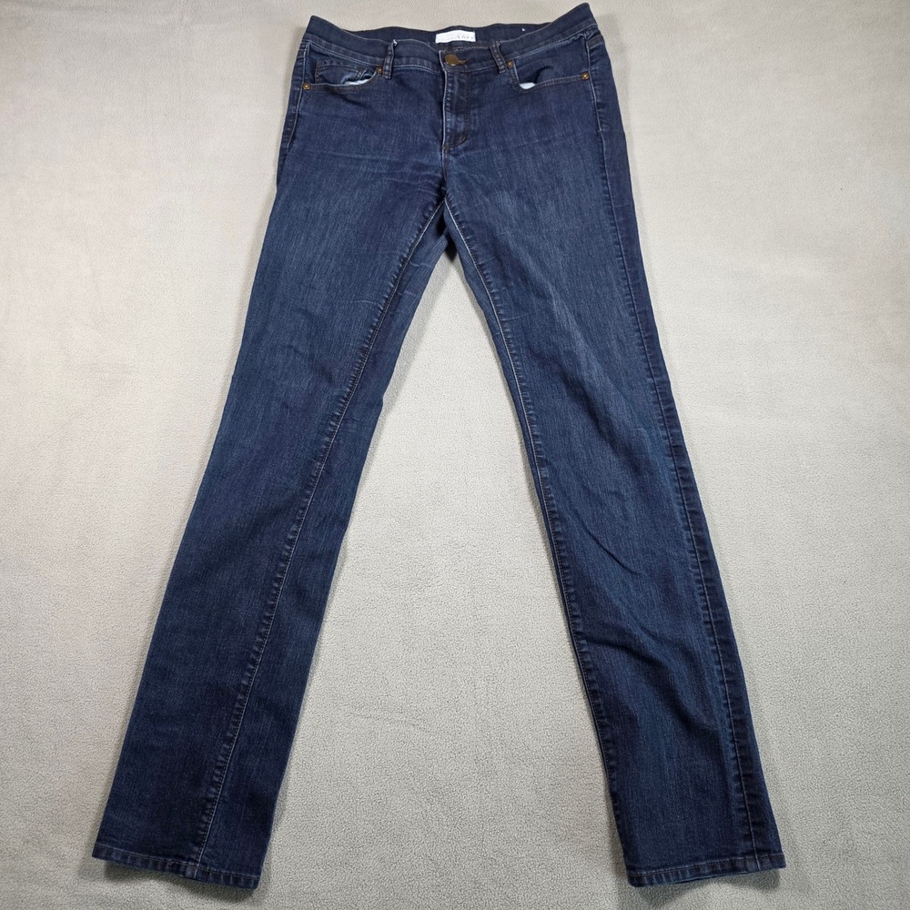 LOFT Jeans Womens 28/6 Dark Blue Straight Rise Modern Straight Stretch Dark